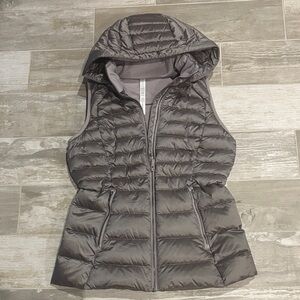 lululemon athletica taupe gray Hooded Puffer Vest